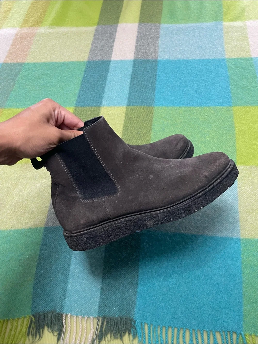 All Saints Suede Foundry Chelsea Boot Charcoal Men’s Size 41 US 8